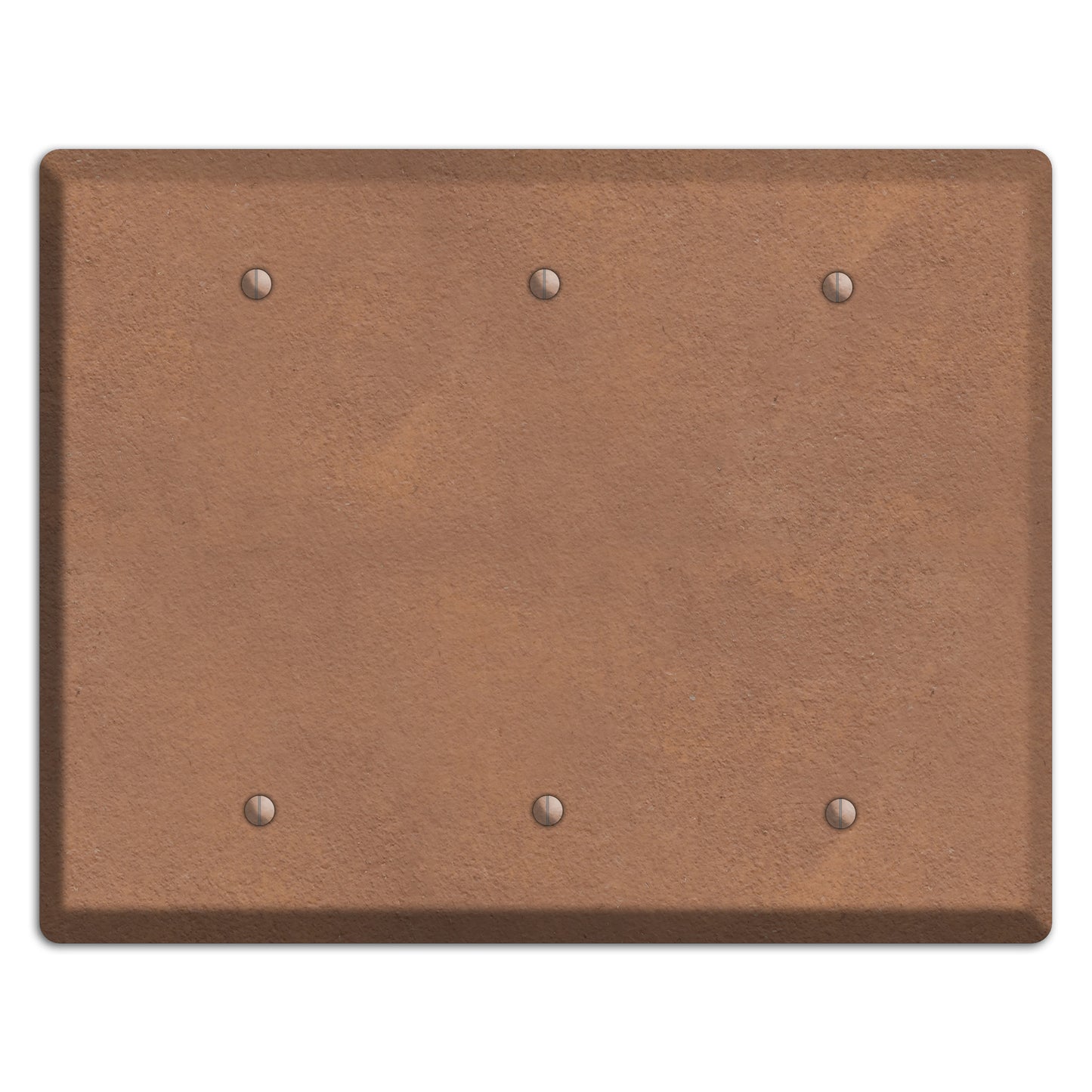 Stucoo Brown 3 Blank Wallplate