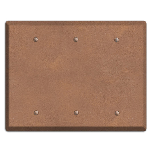 Stucoo Brown 3 Blank Wallplate