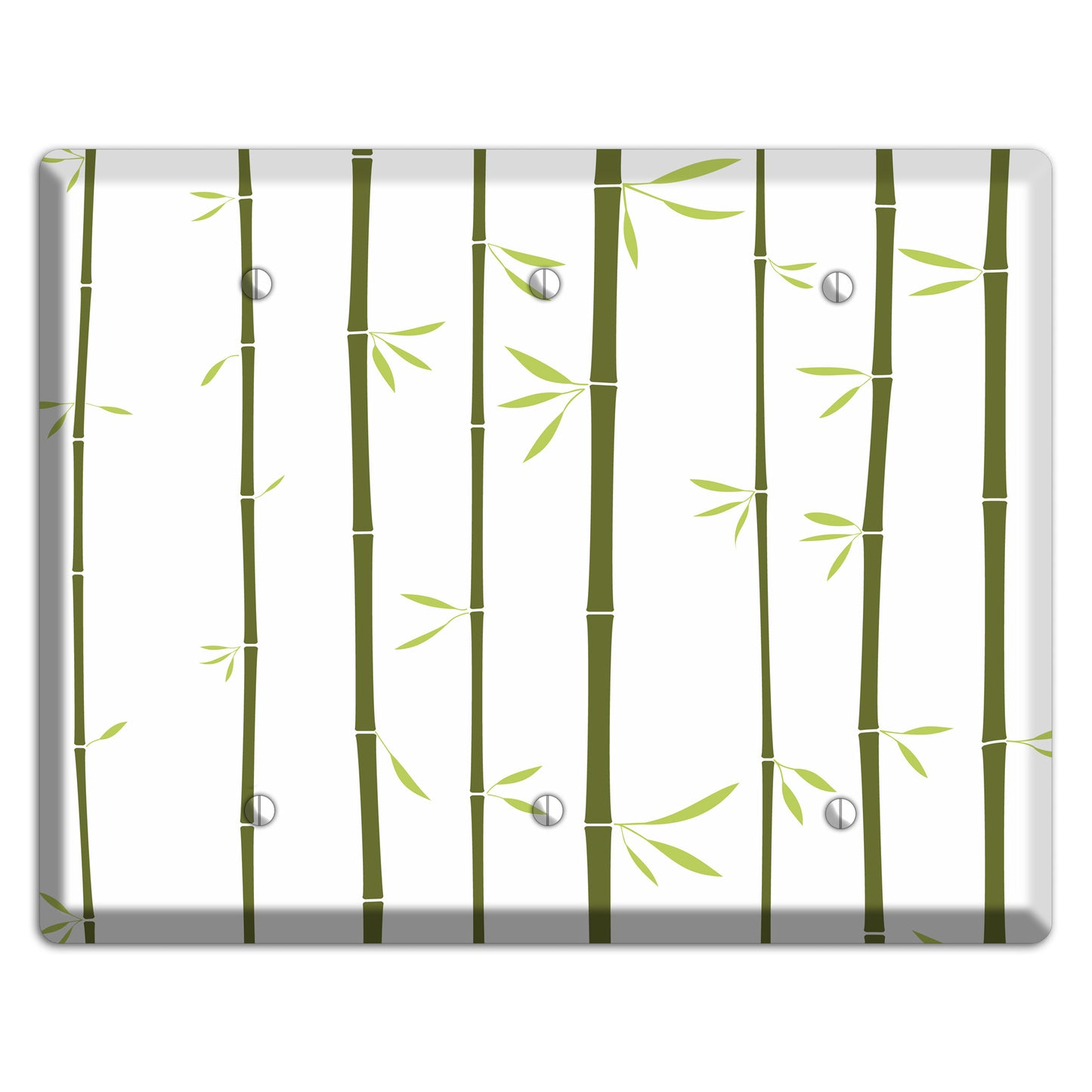 Green Bamboo 3 Blank Wallplate