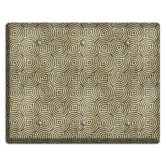 Olive Swirl 3 Blank Wallplate