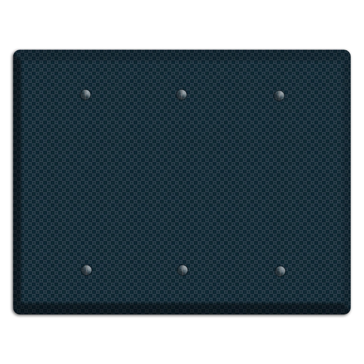 Navy Dots and Check 3 Blank Wallplate