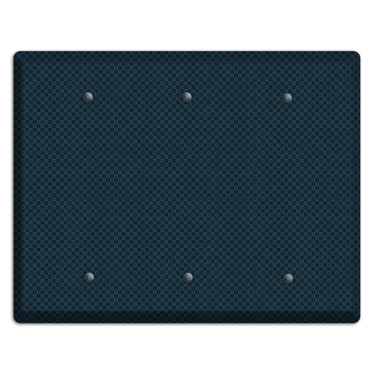 Navy Dots and Check 3 Blank Wallplate