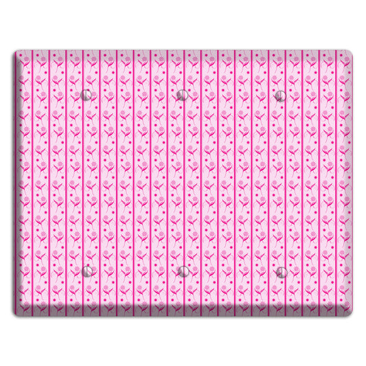 Pink Small Floral Pattern 3 Blank Wallplate