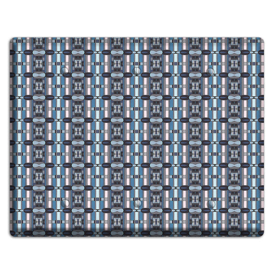 Blue and Grey Tapestry 3 Blank Wallplate