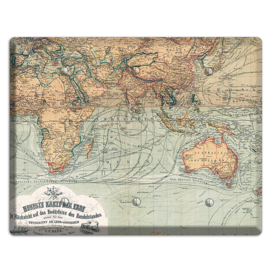 Map of Africa 3 Blank Wallplate