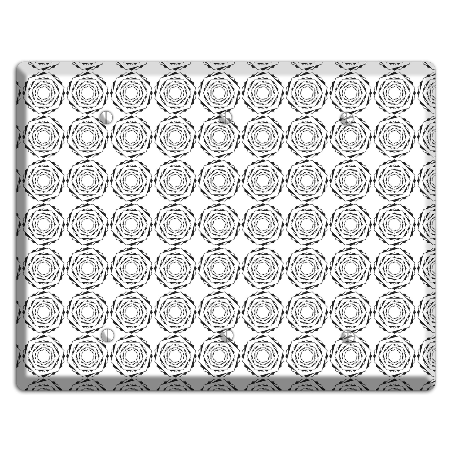 Hexagon Rotation Repeat 3 Blank Wallplate