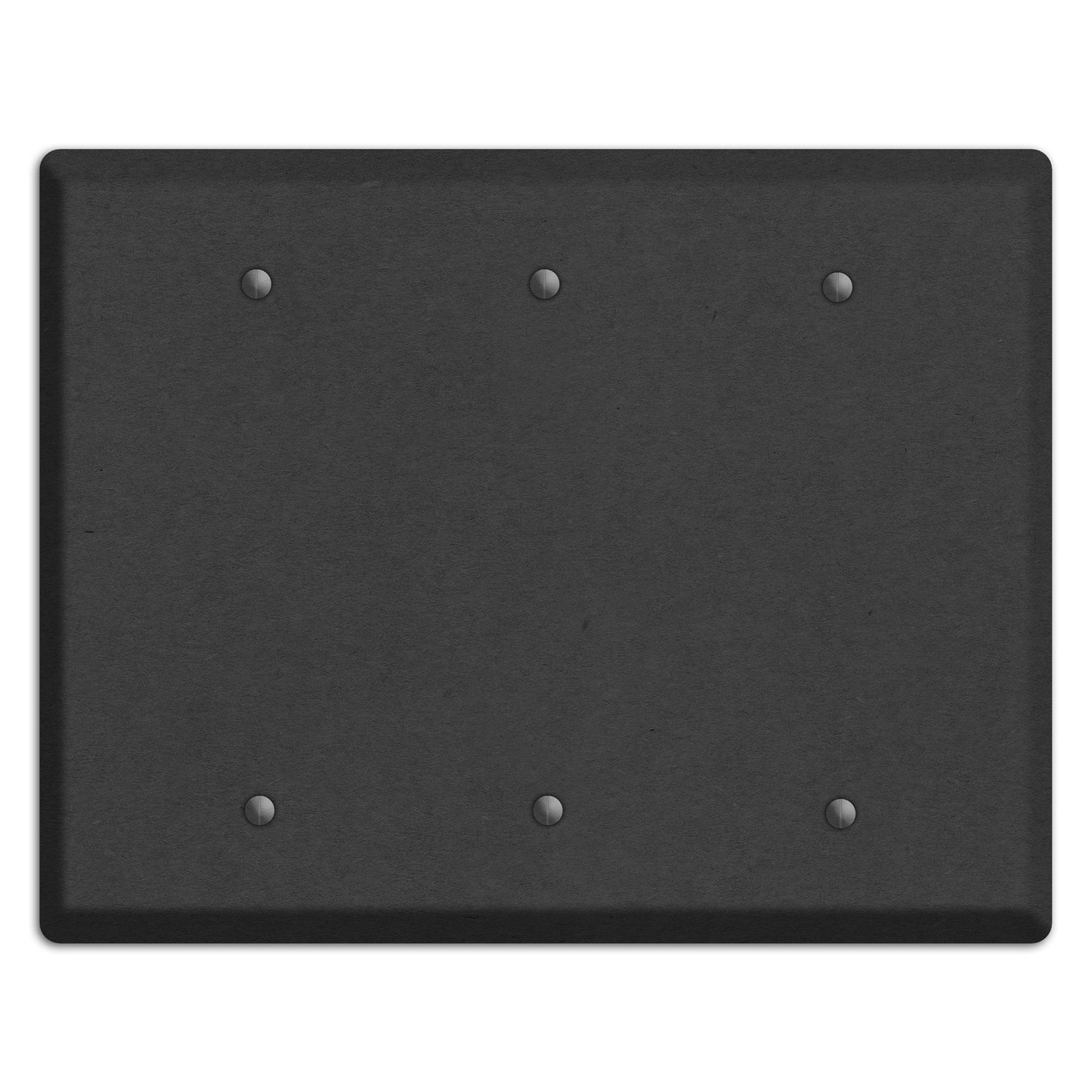 Charcoal Kraft 3 Blank Wallplate