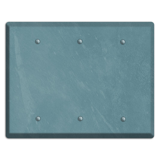 Chalk Teal 3 Blank Wallplate