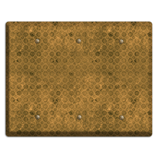 Mustard Circles 3 Blank Wallplate