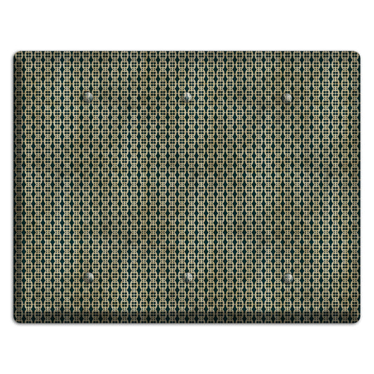 Dark Green Grunge Tiny Tiled Tapestry 3 3 Blank Wallplate