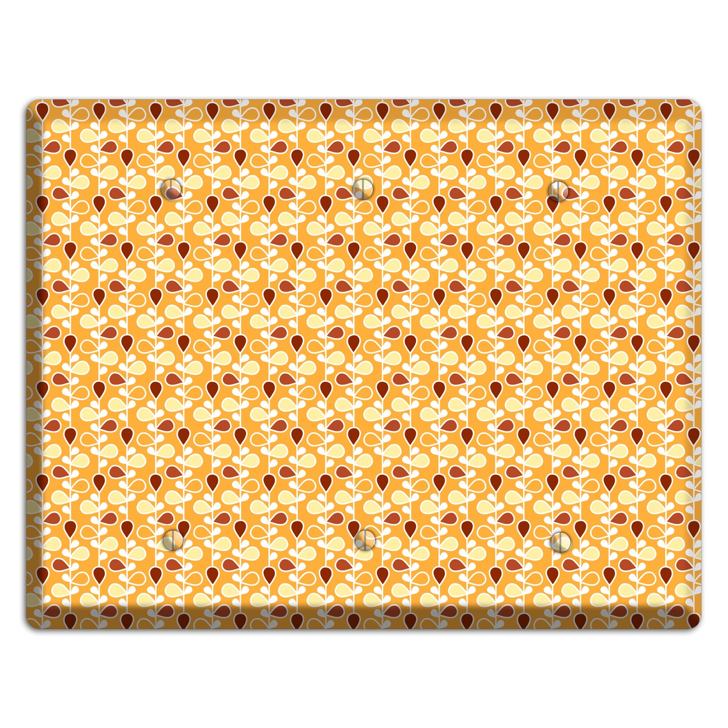 Yellow Teardrop Vine 3 Blank Wallplate