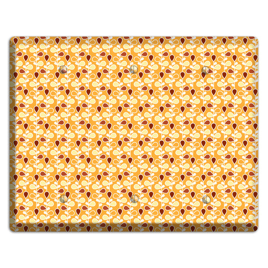 Yellow Teardrop Vine 3 Blank Wallplate