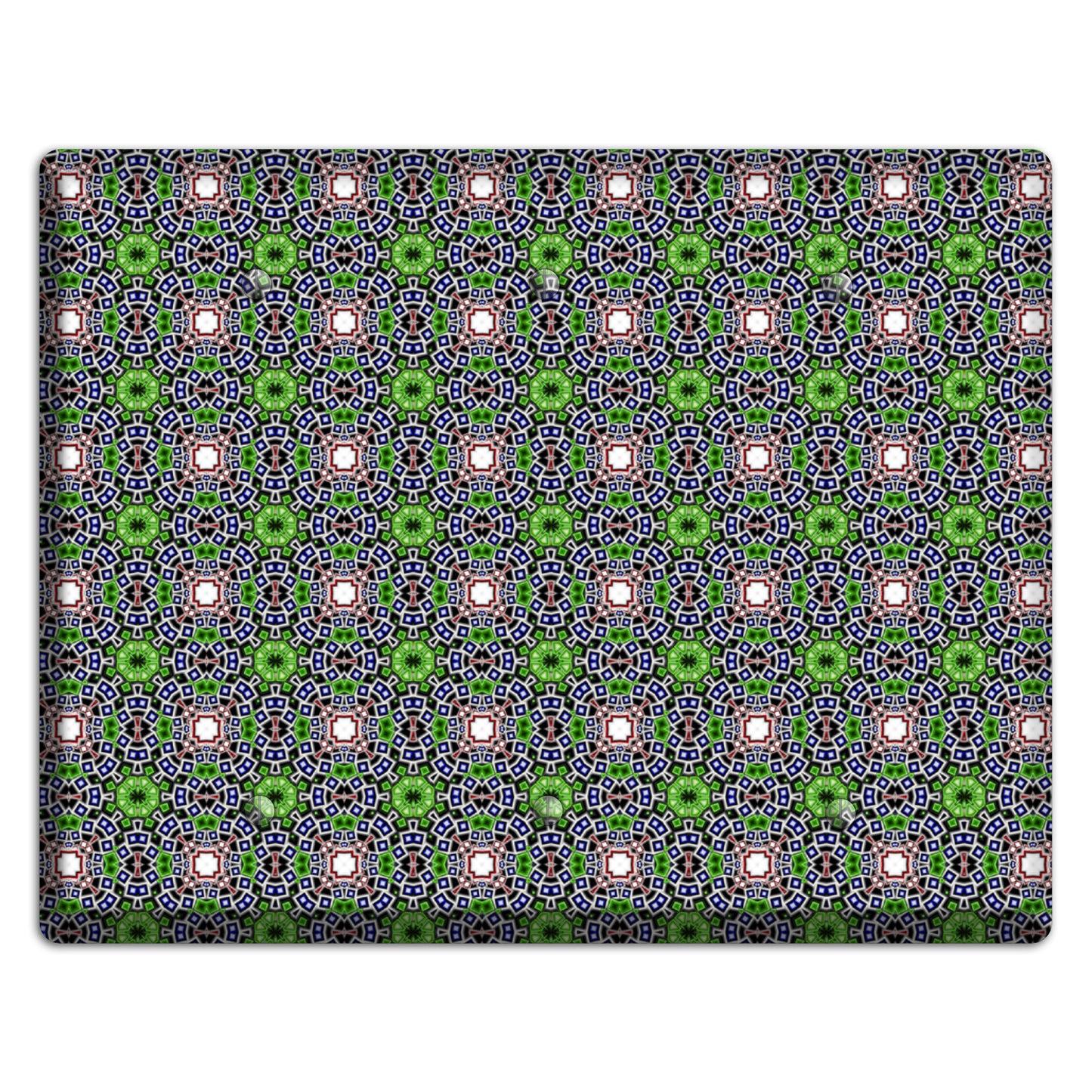 Green Foulard 4 3 Blank Wallplate