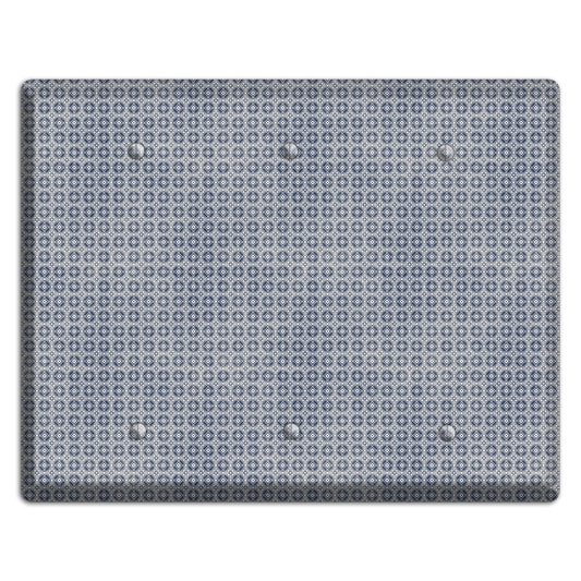 Multi Grey Arabesque 3 Blank Wallplate