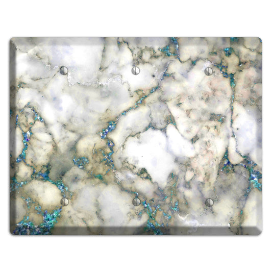 Hillary Marble 3 Blank Wallplate