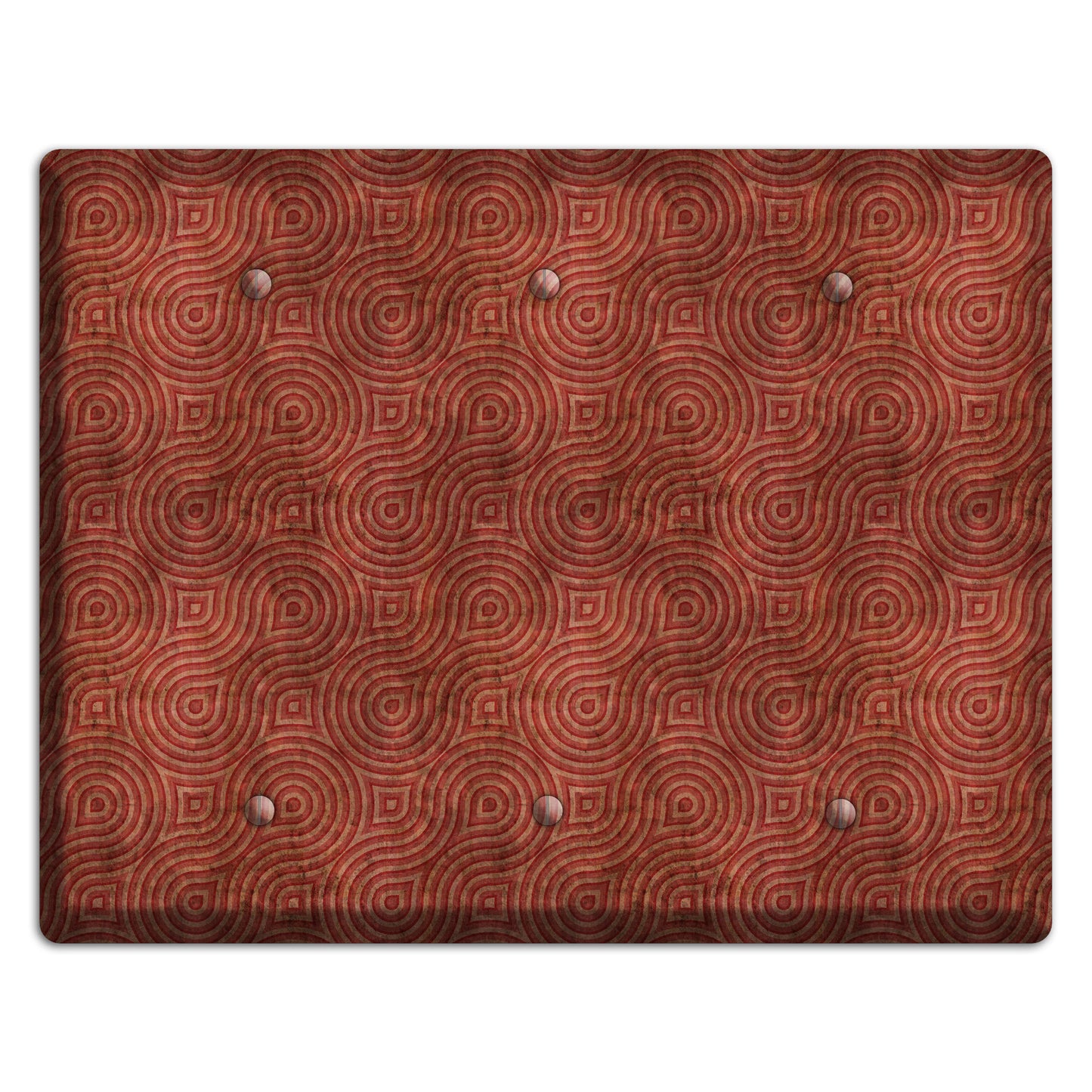 Red Swirl 3 Blank Wallplate