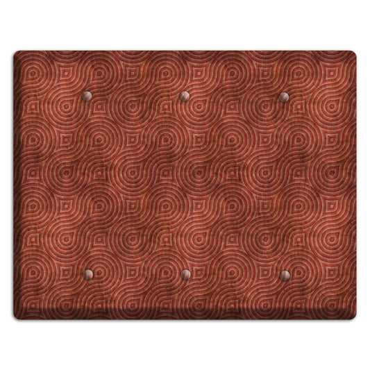 Red Swirl 3 Blank Wallplate