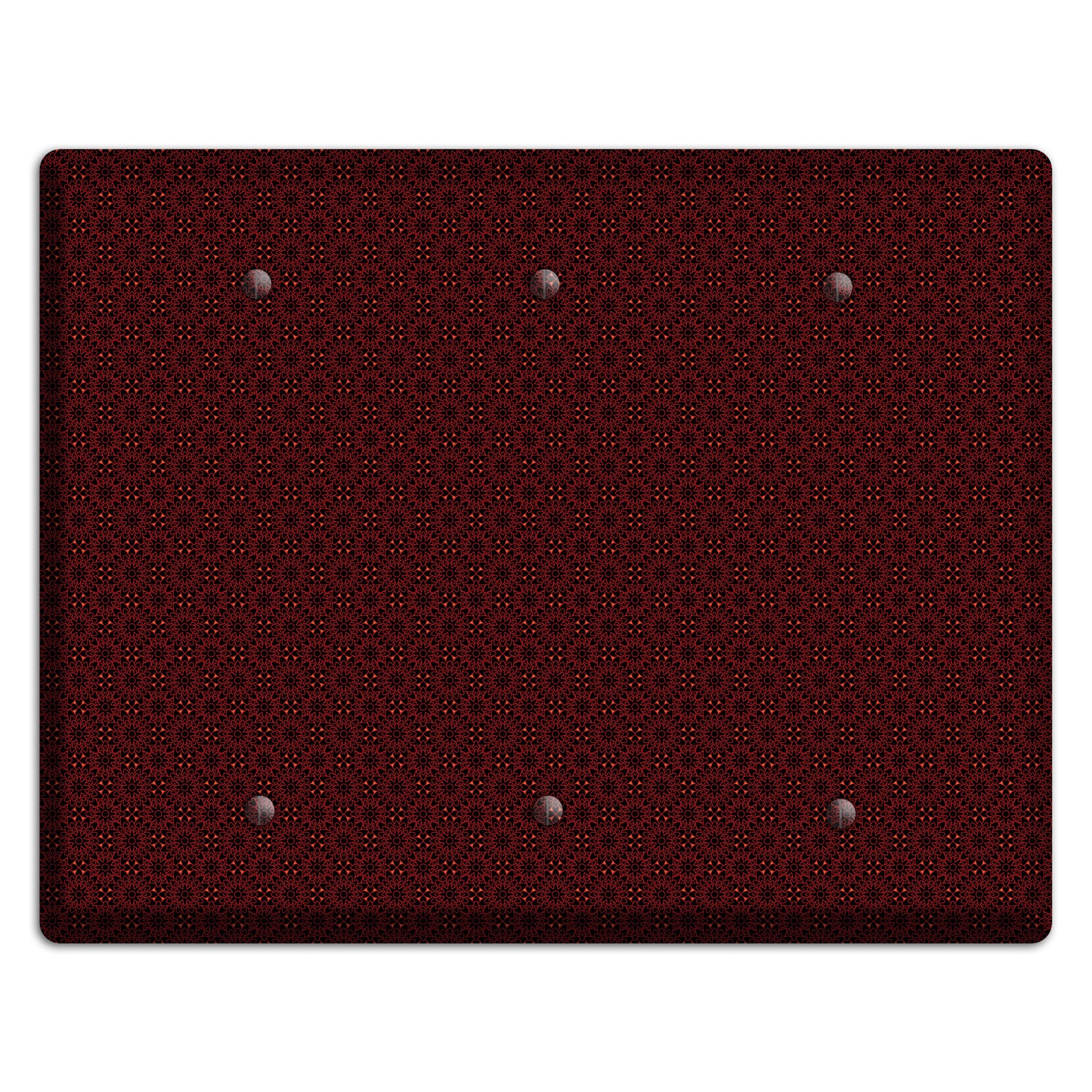 Maroon Checkered Foulard 3 Blank Wallplate