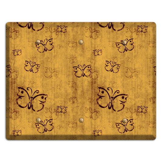 Mustard Butterfly 3 Blank Wallplate