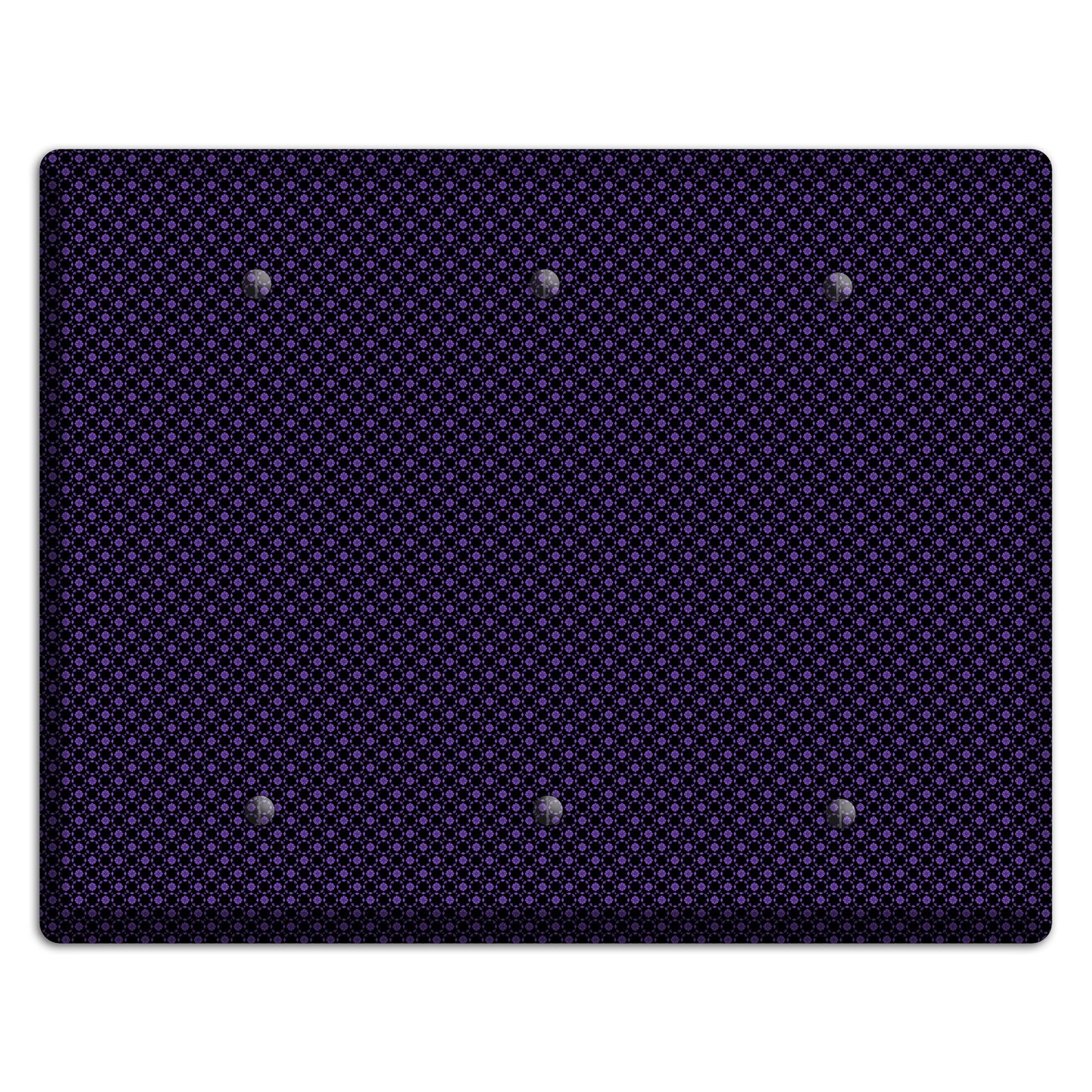 Multi Purple Geometric 3 Blank Wallplate