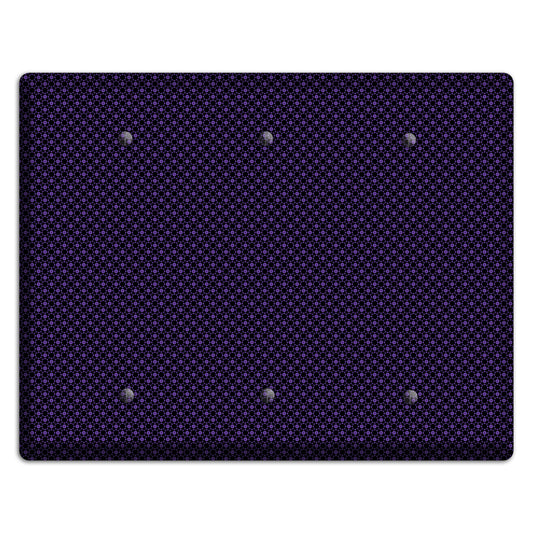 Multi Purple Geometric 3 Blank Wallplate