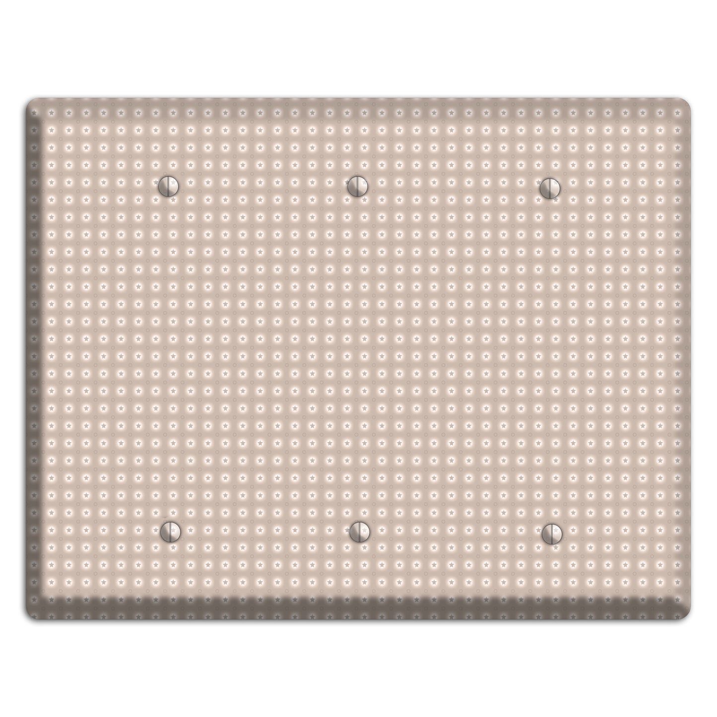 Beige with Circled Stars 3 Blank Wallplate