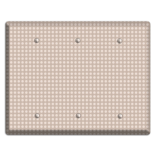 Beige with Circled Stars 3 Blank Wallplate