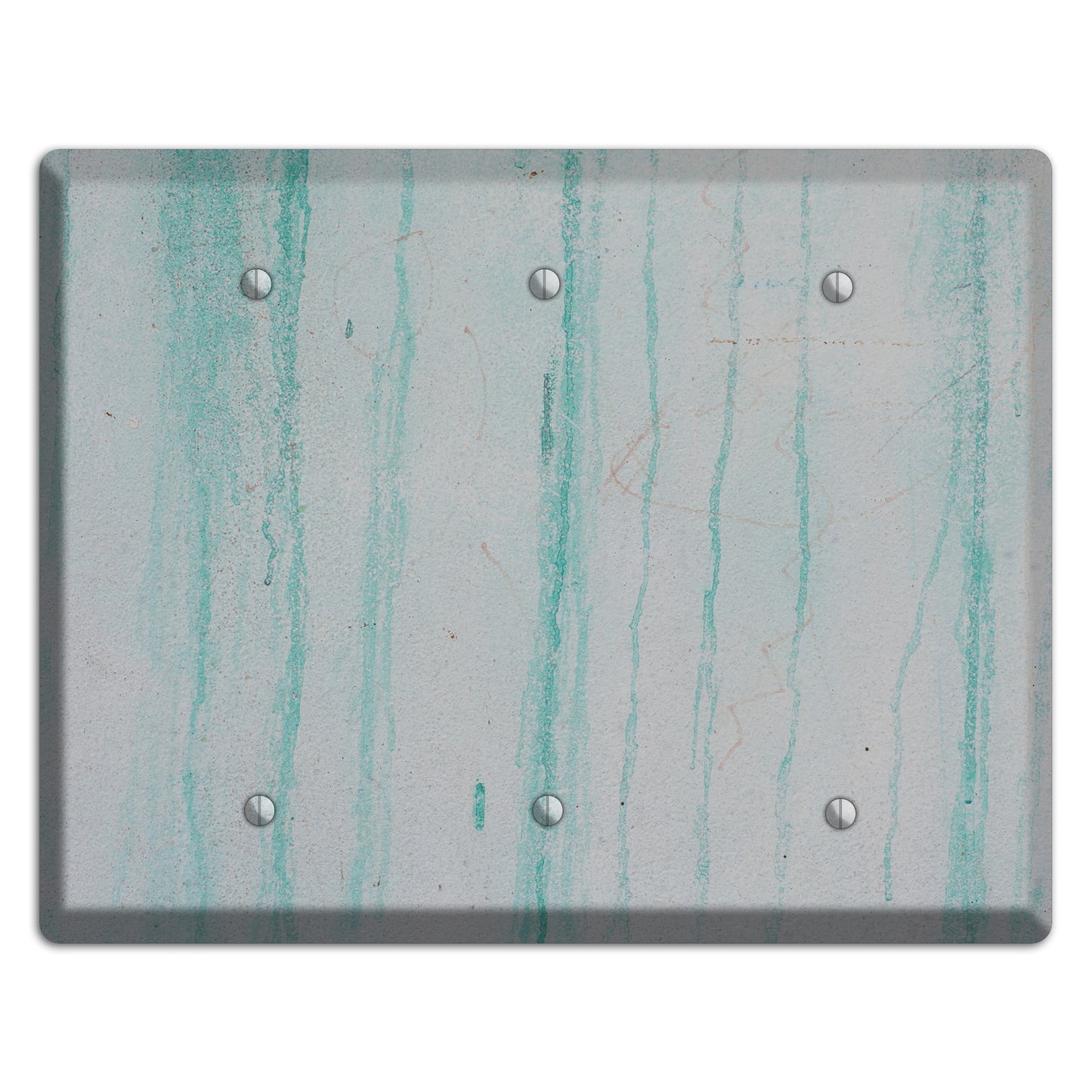 Green Stripes Concrete 3 Blank Wallplate