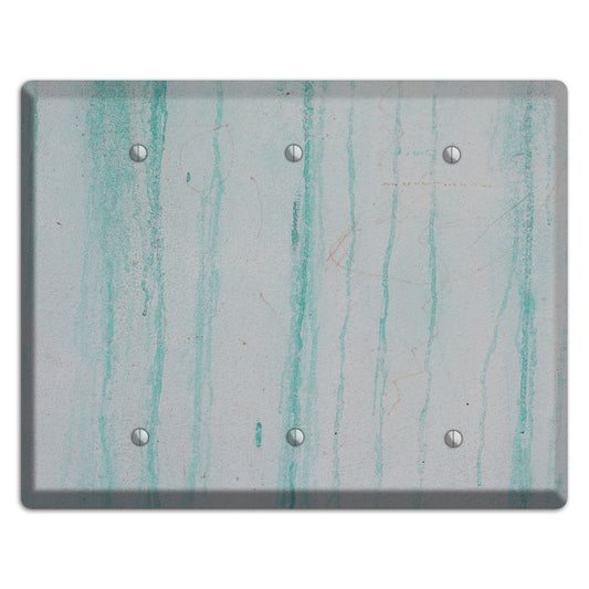 Green Stripes Concrete 3 Blank Wallplate