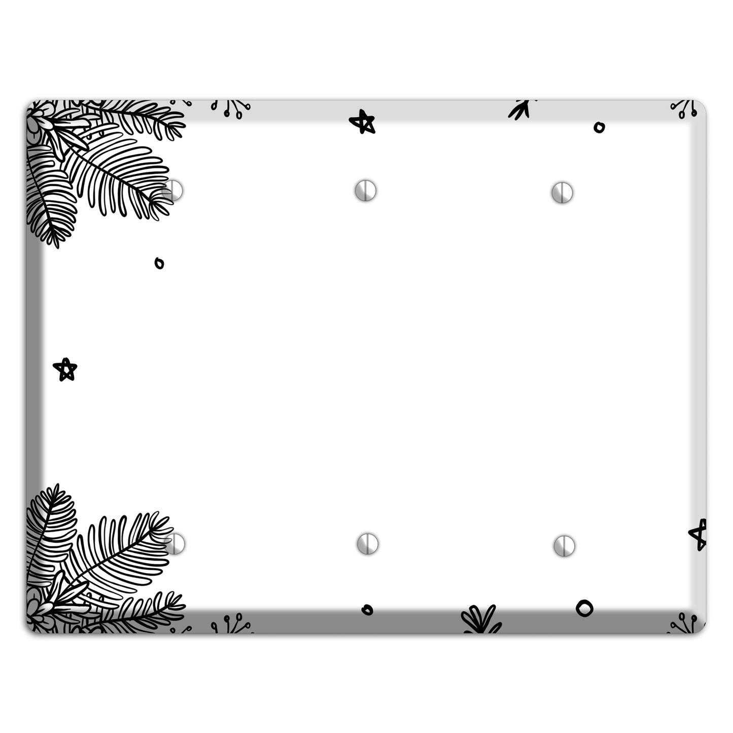 Cartoon Christmas 2 3 Blank Wallplate