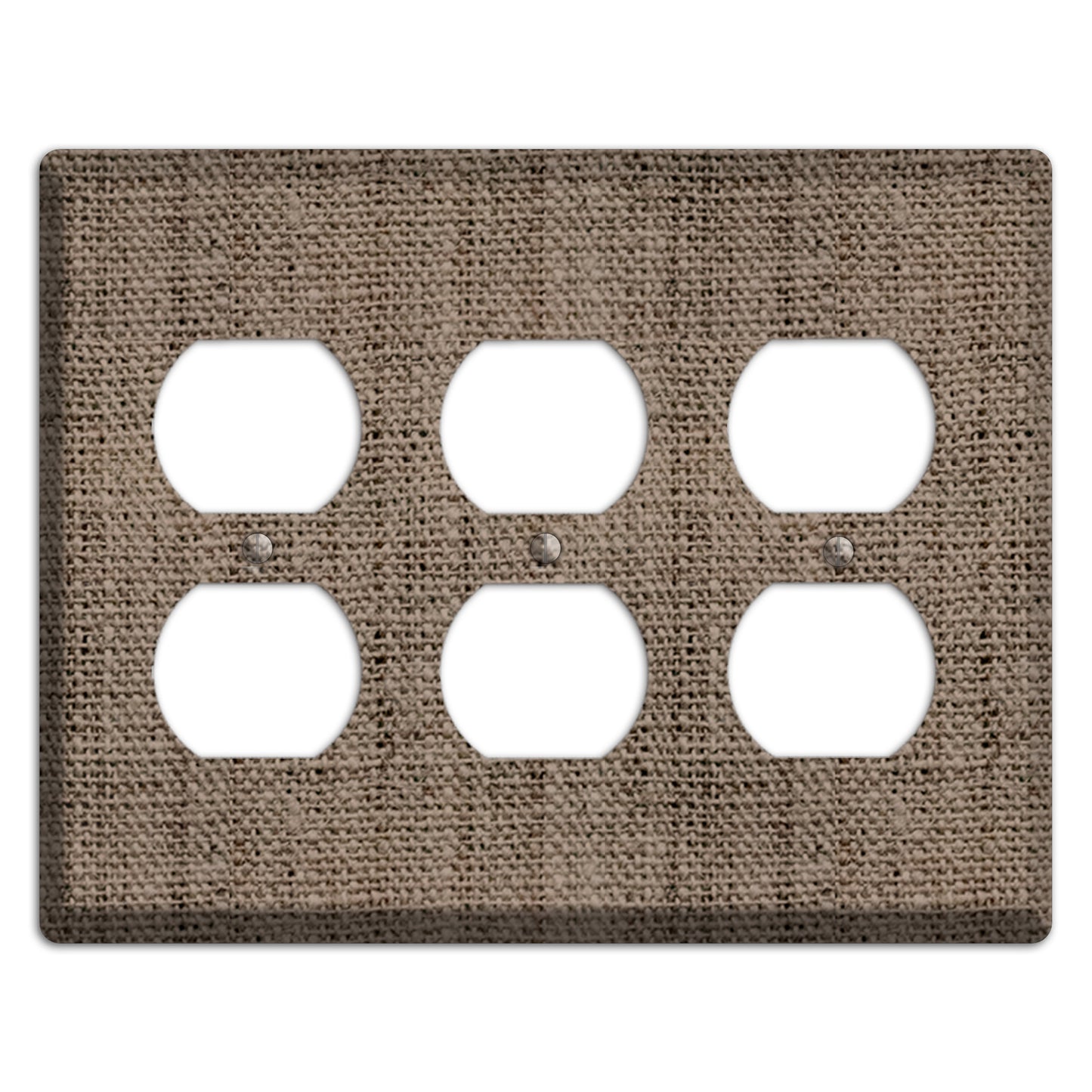 Coffee Burlap 3 Duplex Wallplate