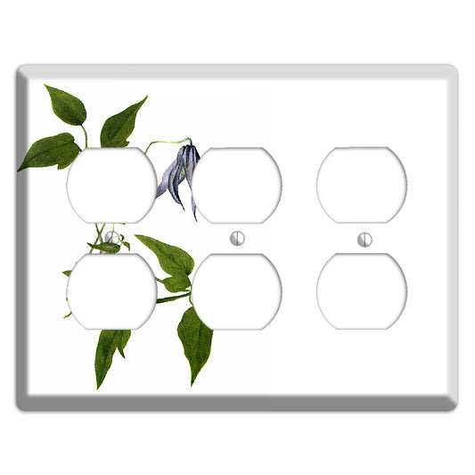 Clematis Columbiana 3 Duplex Wallplate