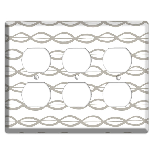 Simple Scandanavian Style D 3 Duplex Wallplate