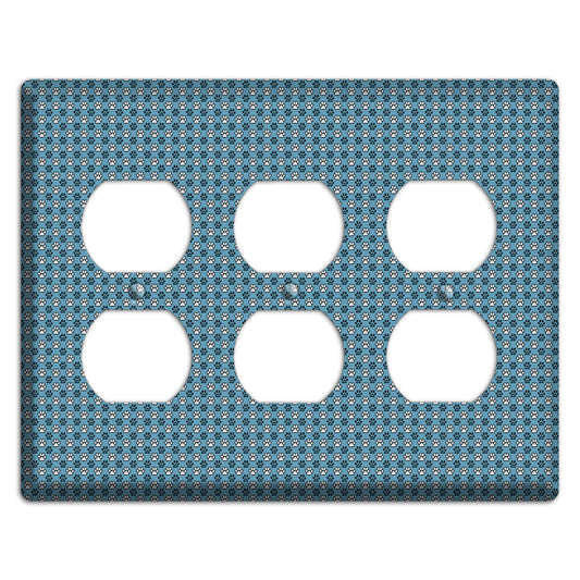 Blue Paw Prints 3 Duplex Wallplate