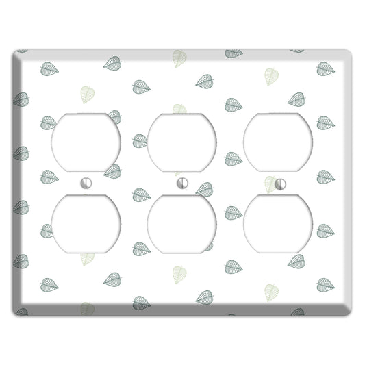 Leaves Style BB 3 Duplex Wallplate