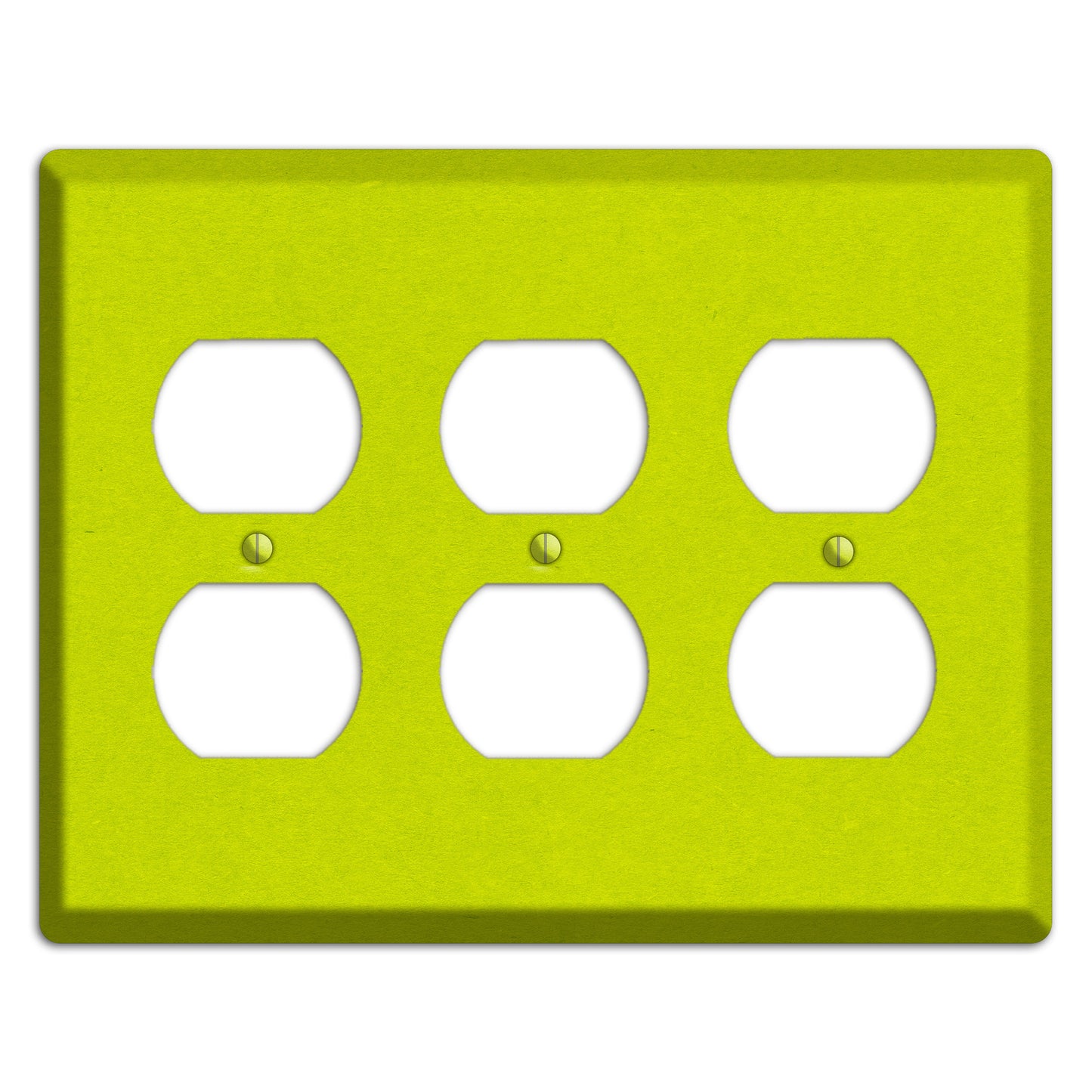 Electric Lime Kraft 3 Duplex Wallplate