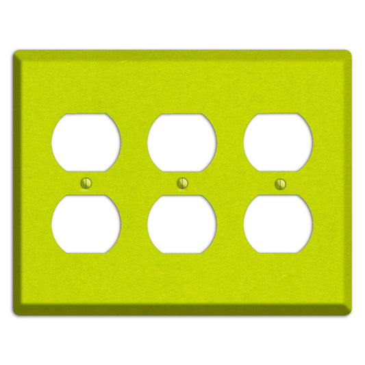 Electric Lime Kraft 3 Duplex Wallplate