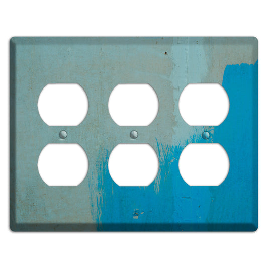 Blue Concrete 3 Duplex Wallplate