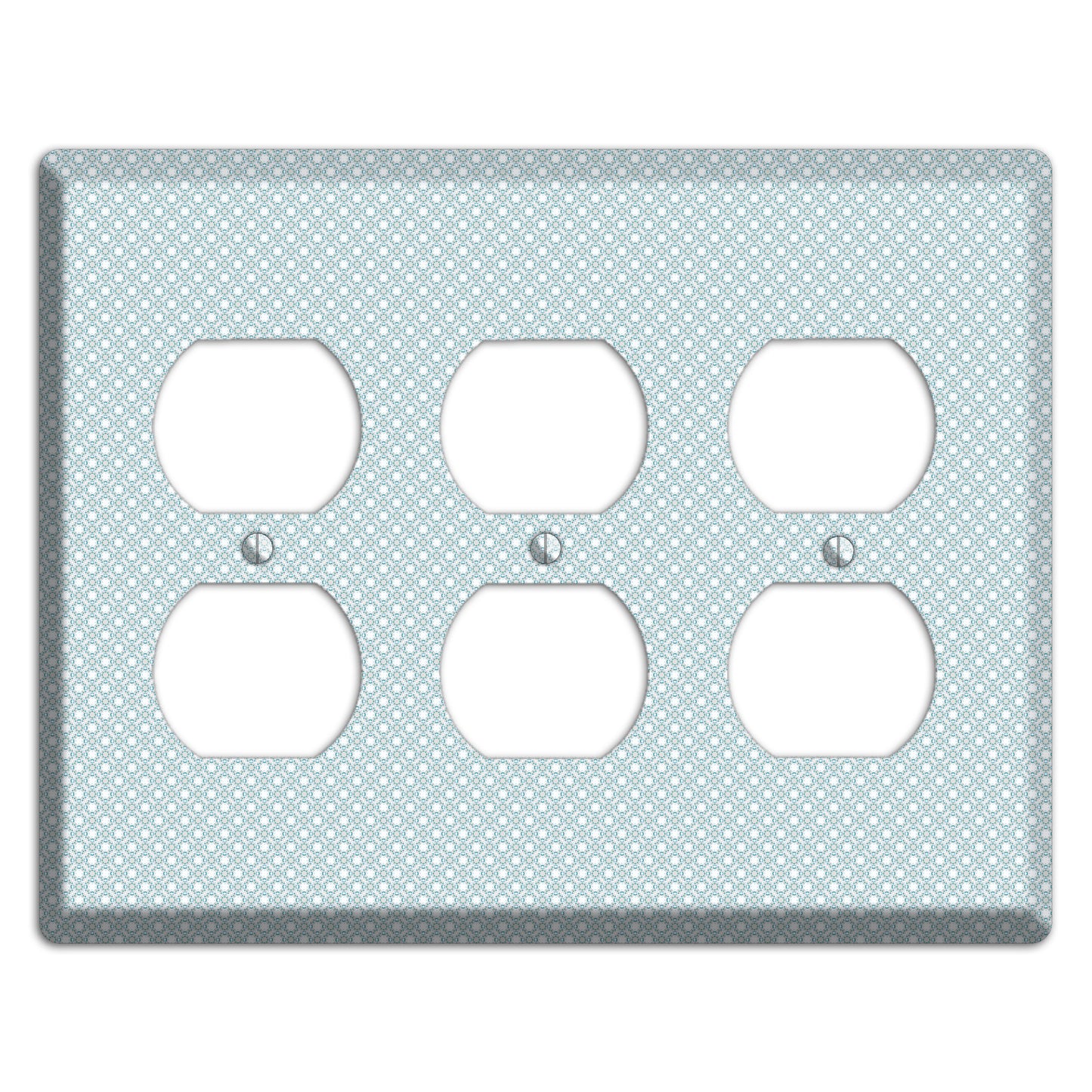 Light Blue Geometric 3 Duplex Wallplate