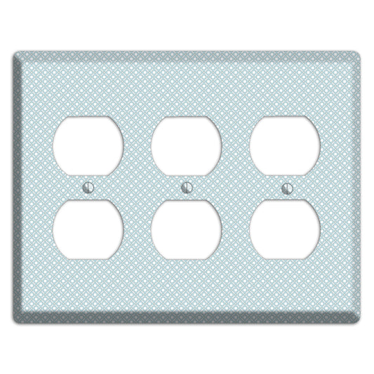 Light Blue Geometric 3 Duplex Wallplate