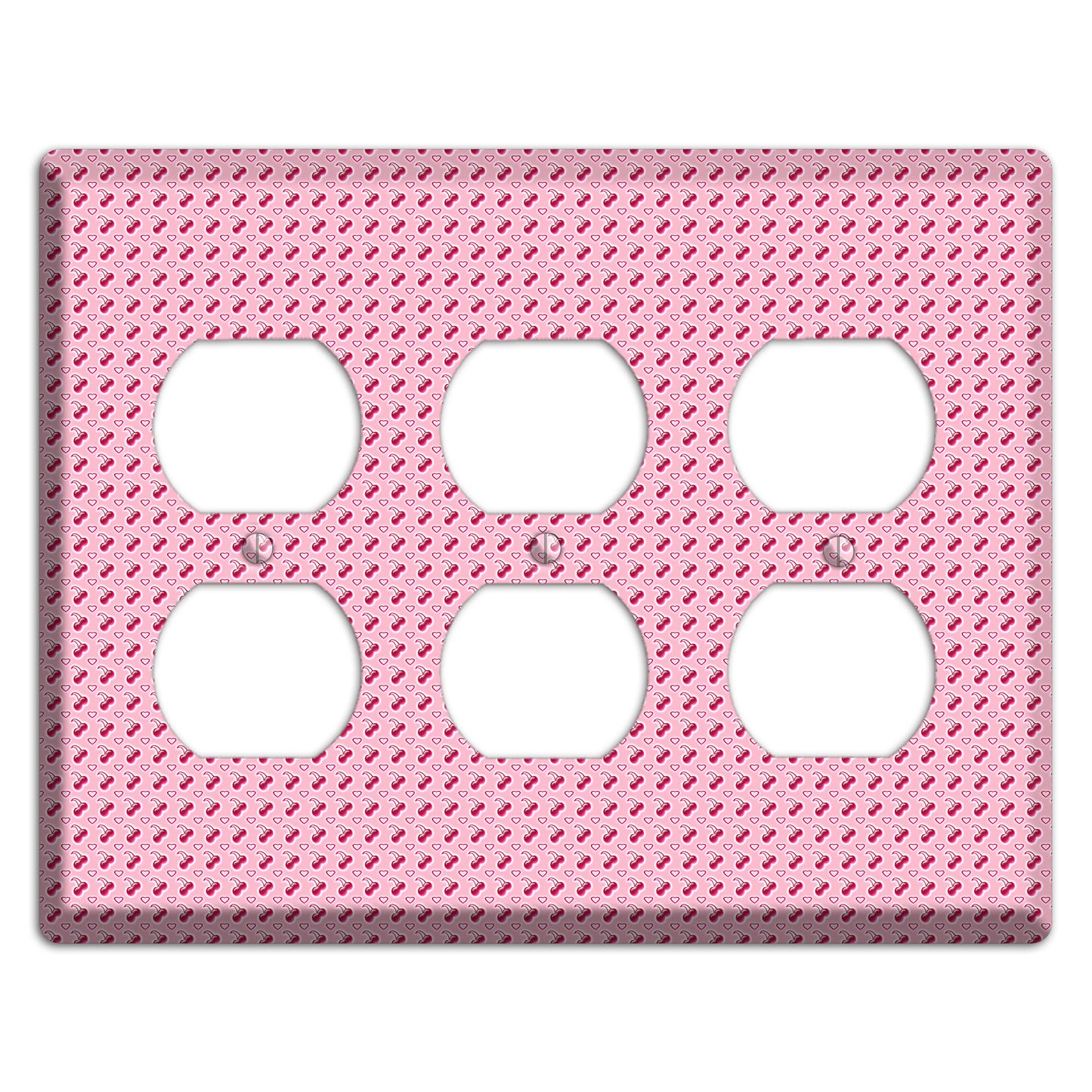 Pink with Cherries 3 Duplex Wallplate