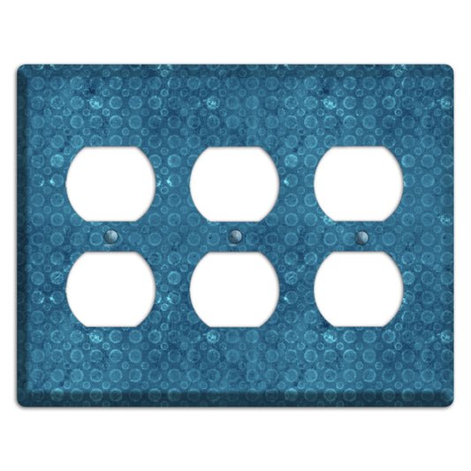 Turquoise Circles 3 Duplex Wallplate