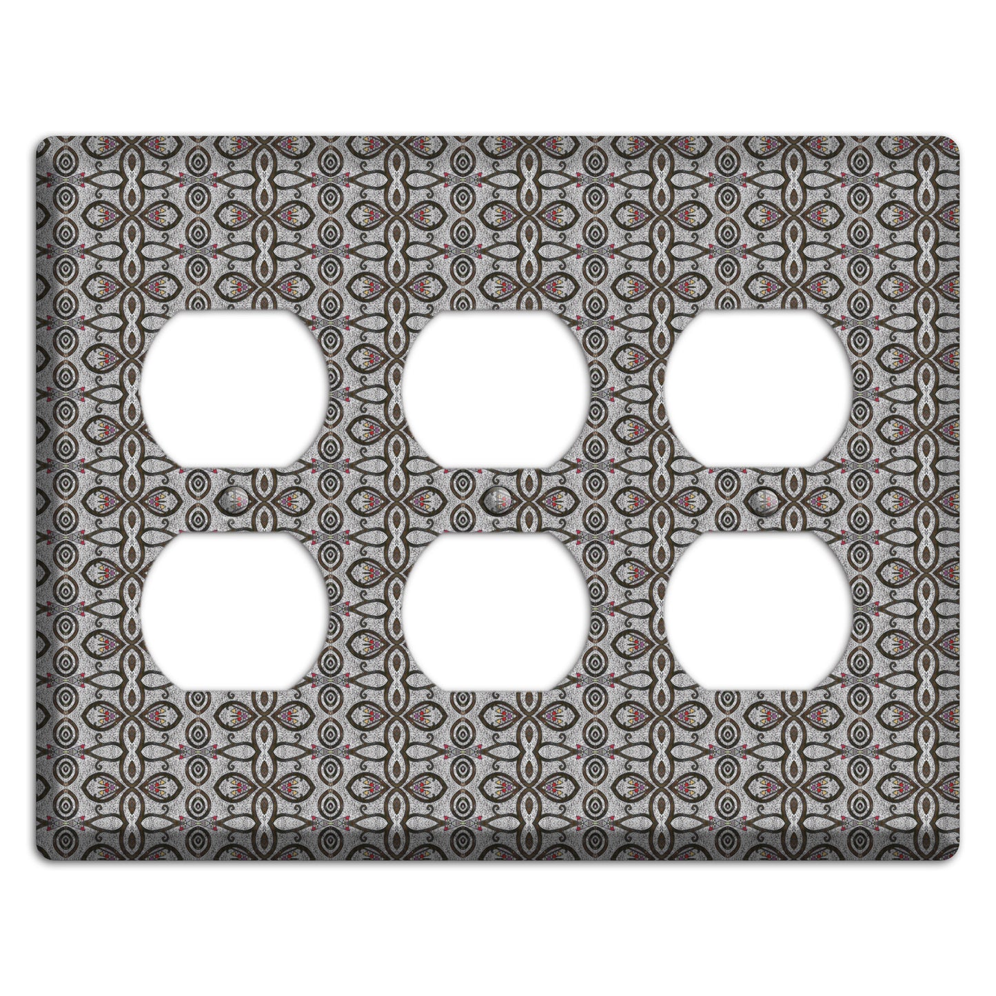 Grey Tapestry 3 Duplex Wallplate