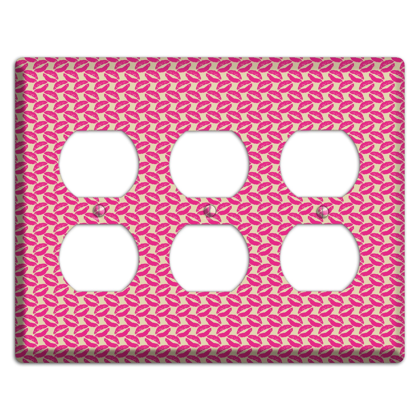 Pink Kisses 3 Duplex Wallplate