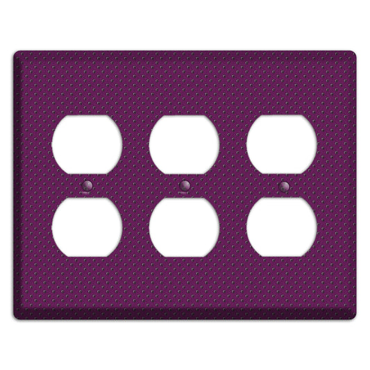 Purple Small Dots 3 Duplex Wallplate