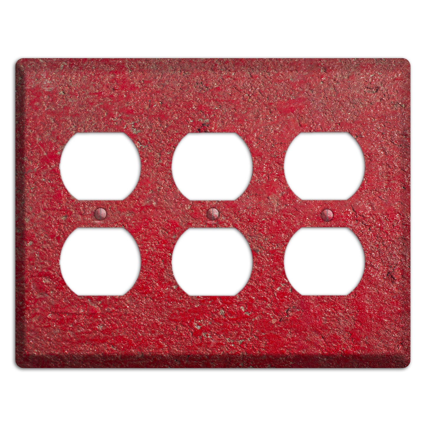 Red Concrete 3 Duplex Wallplate