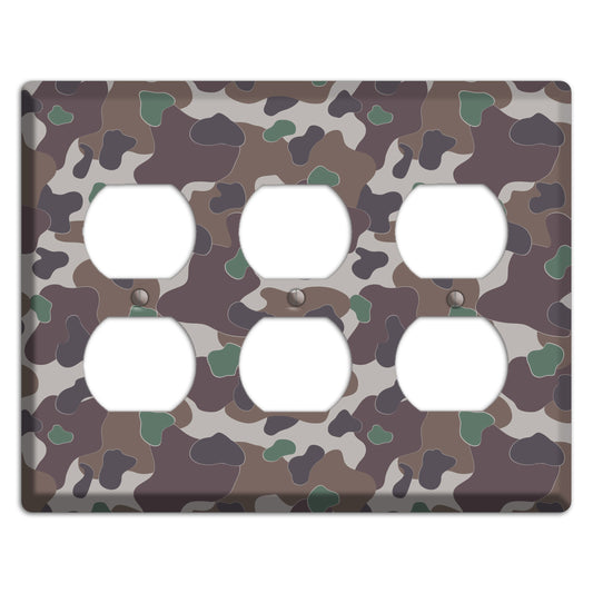 Dark Brown Camo 3 Duplex Wallplate