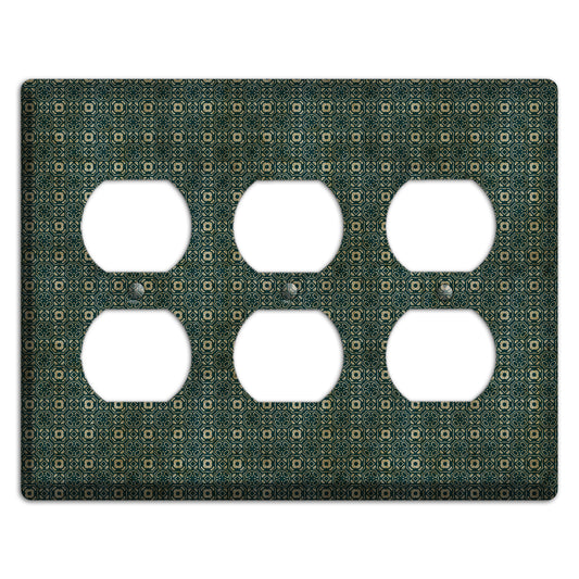 Dark Green Grunge Tapestry 3 Duplex Wallplate