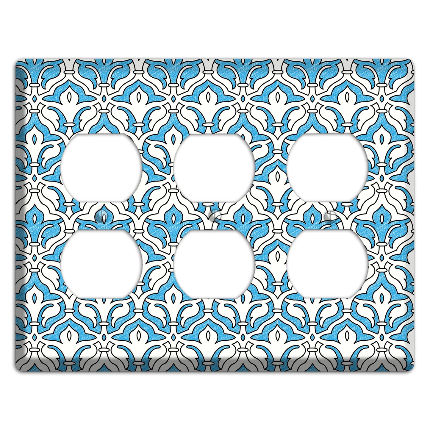 Blue Scallop Tapestry 3 Duplex Wallplate