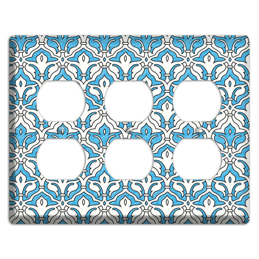 Blue Scallop Tapestry 3 Duplex Wallplate